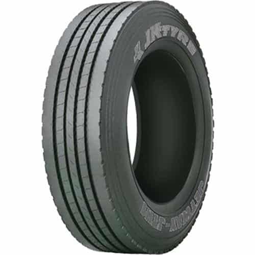 JK Tyre Jetway JTH1 255/70R22.5 tubeless trailer tire with 16PR, 140/137M rating, five-rib tread, low rolling resistance, and durable highway performance.